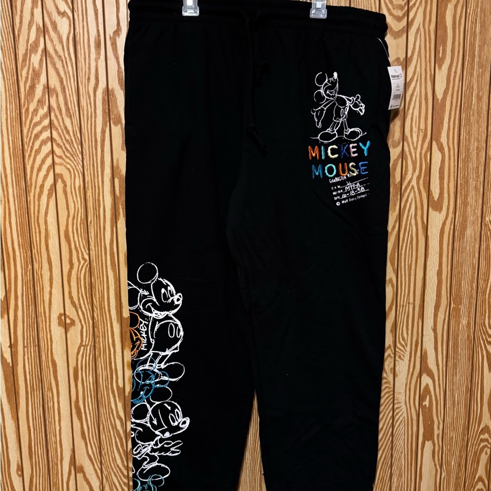 Mickey Mouse Black Joggers for Women